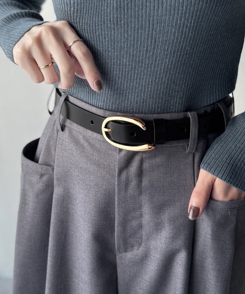 classicalelf ベルト コーデにひとさじ、高級感。牛床革アソート