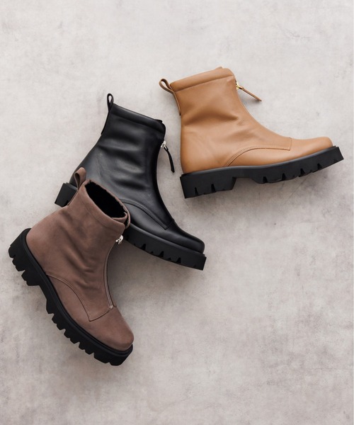 HIMIKO ブーツ 「HIMIKO」「撥水」フロントジップブーツ/651409