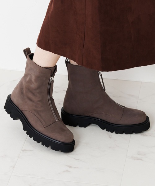 HIMIKO ブーツ 「HIMIKO」「撥水」フロントジップブーツ/651409