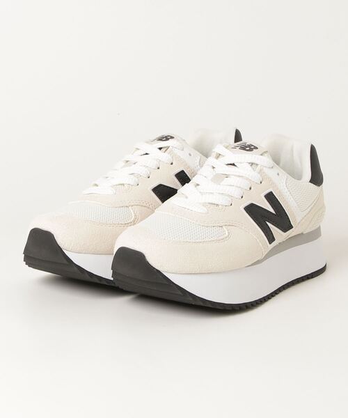 ニューバランス 24.5 428 レザー スニーカー ホワイト ブラウン New Balance 「New Balance」 ローカットスニーカー 24.5cm