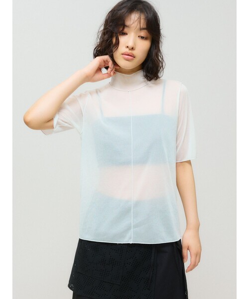 tシャツ MIDIUMISOLID for Ladies メローシアーハーフスリーブインナー レディース