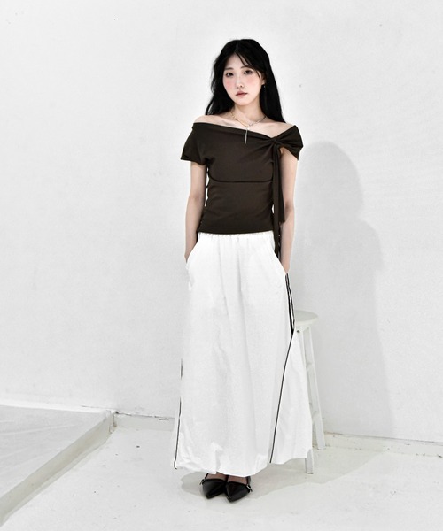 ロング スカート 配色ラインバルーンスカート : ZOZOTOWN Yahoo!店