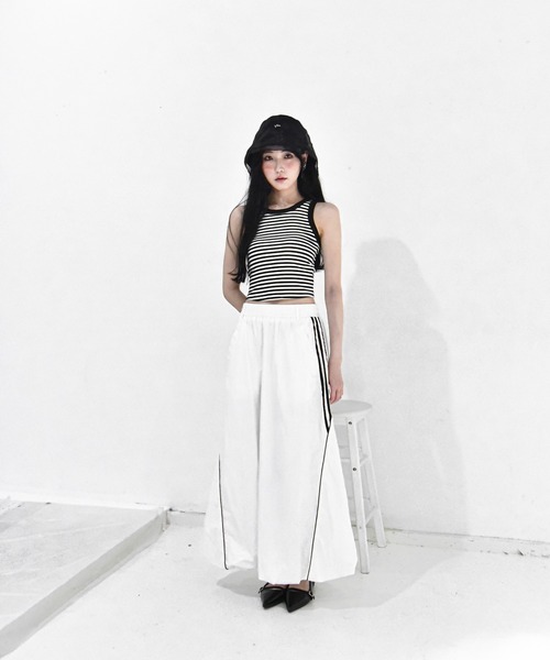 ロング スカート 配色ラインバルーンスカート : ZOZOTOWN Yahoo!店