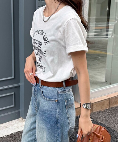 tシャツ ヴィンテージライクピグメントTシャツ レディース