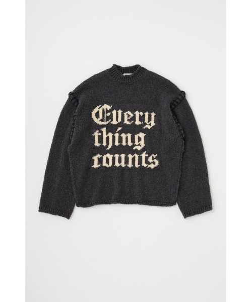moussy - [美品]moussy マウジー KNITTED WORDS セーター 杢グレー MOUSSY ニット セーター KNITTED WORDS レディース : ZOZOTOWN