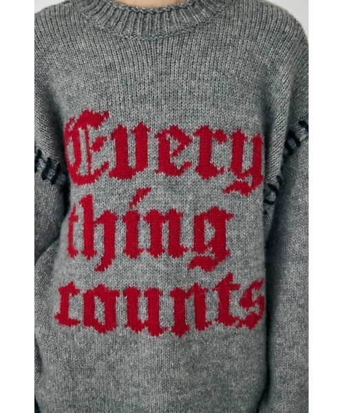 MOUSSY ニット セーター KNITTED WORDS レディース : ZOZOTOWN