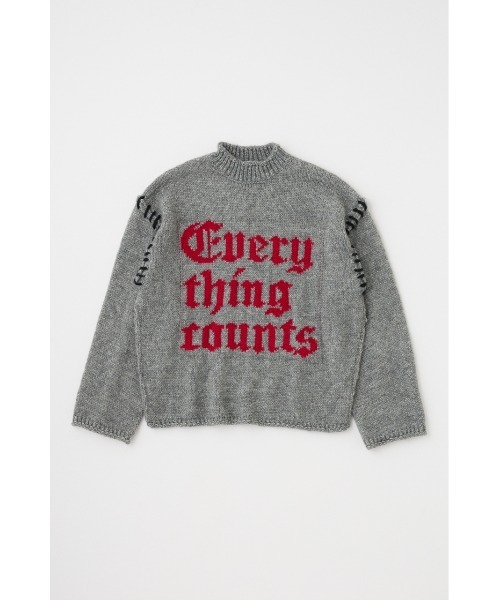 MOUSSY ニット セーター KNITTED WORDS レディース : ZOZOTOWN