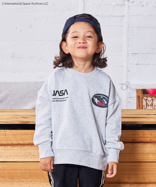 NASA トレーナー 「NASA」別注ワッペントレーナー キッズ 子供服