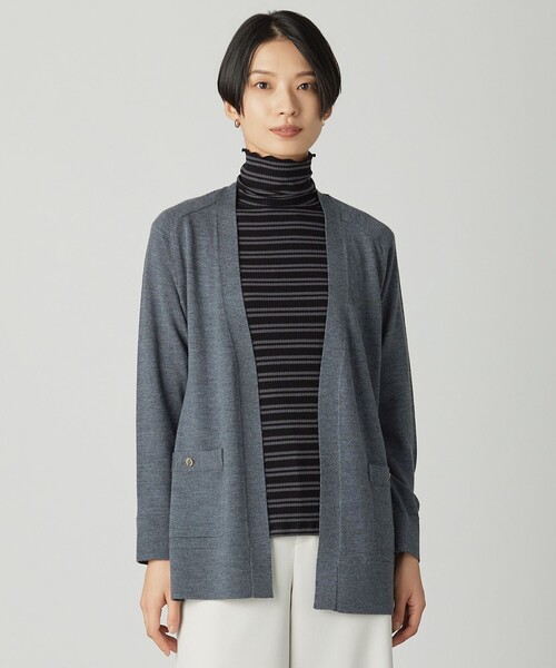 A.PRESS ダークグレー カーディガン J.PRESS（J.プレス） カーディガン 「着丈が選べる」KNIT BASIC ロング
