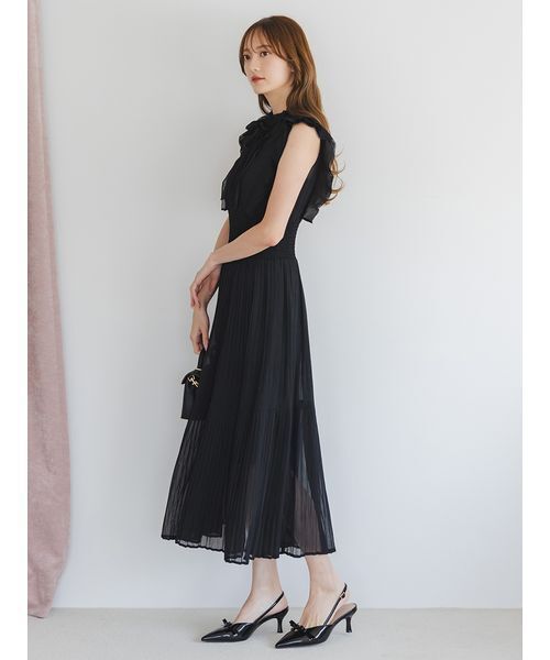 SNIDEL ワンピース Sustainableシアープリーツウエストワンピース