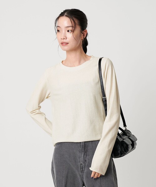 tシャツ コットンポリエステル ラメロングスリーブカットソー レディース | BEAUTY＆YOUTH UNITED ARROWS