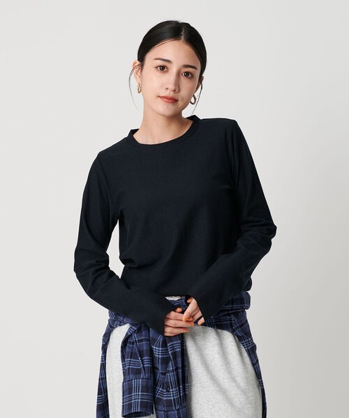 tシャツ コットンポリエステル ラメロングスリーブカットソー レディース | BEAUTY＆YOUTH UNITED ARROWS | 01