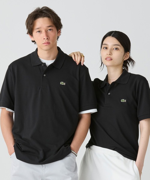 「LACOSTE」 半袖ポロシャツ M ピンク メンズの画像