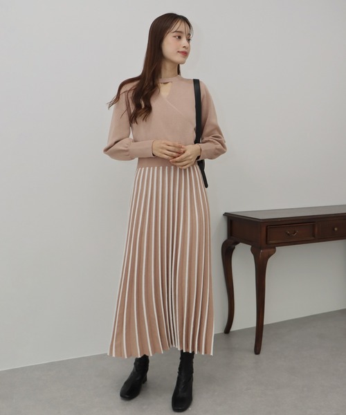 「BLUEEAST」 ニットワンピース MEDIUM ピンク レディース_画像3