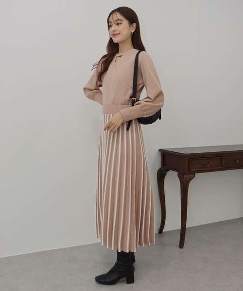 「BLUEEAST」 ニットワンピース MEDIUM ピンク レディース_画像4