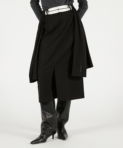 スカート PRANK PROJECT PRANK PROJECT(プランク プロジェクト)｜レイヤードミディスカート/GRY