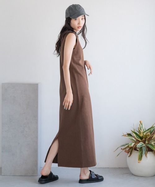 「LOWRYS FARM」 ノースリーブワンピース FREE ブラック レディース_画像3