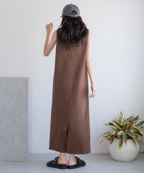 「LOWRYS FARM」 ノースリーブワンピース FREE ブラック レディース_画像4