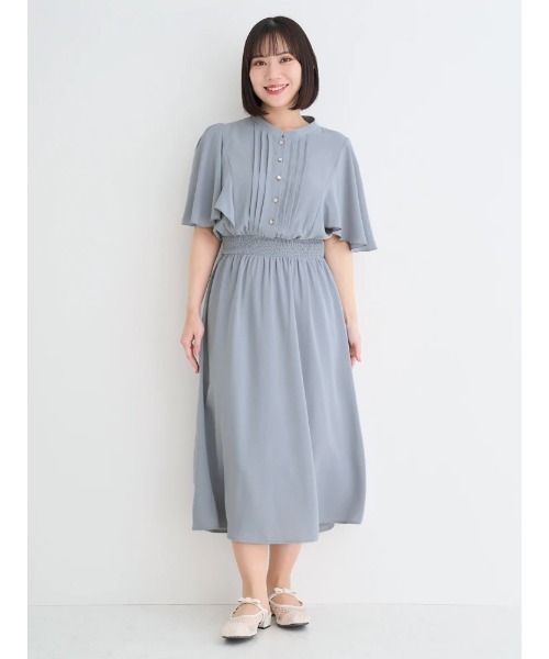 「Re-J&SUPURE」 半袖ワンピース - ネイビー レディース_画像7