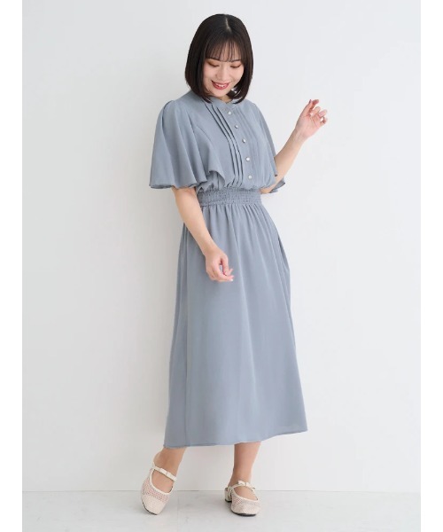 「Re-J&SUPURE」 半袖ワンピース - ネイビー レディース_画像8