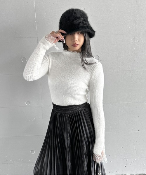 LVEU.（ラブユ） ニット セーター 「LVEU.」レースレイヤード