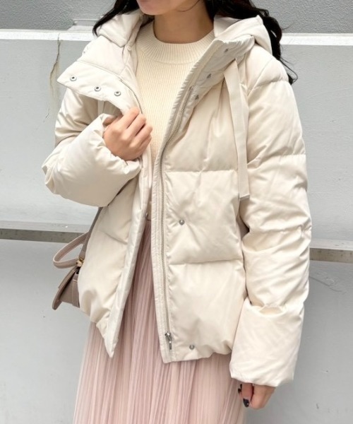 シナコバ★美品★フード付きダウンジャケット★刺繍ロゴパッチ付★ベージュ系 GUCCI（グッチ） 【ドンドン見直し】極美◎正規 グッチ×ノースフェイス