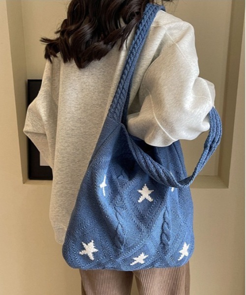 shyam inspiration トートバッグ 「A4・PC収納可」星柄ワンハンドル