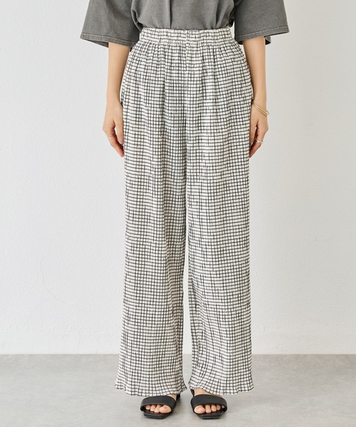 「LAVEANGE」 イージーパンツ LL オフホワイト レディース_画像2