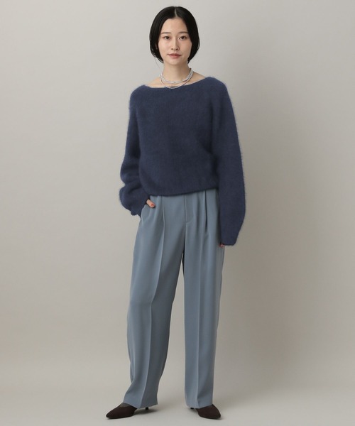 maoooo　　フォックスカシミヤ Vネックプルオーバー　ラメ　ファー フォックスカシミヤ Vネックプルオーバー | AND ON JIONE STORE