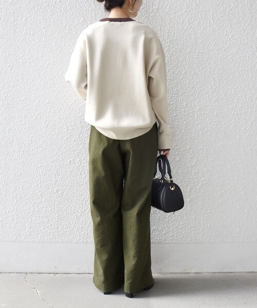 SHIPS any ニット セーター any:「手洗い可能」ダブルフェイス V