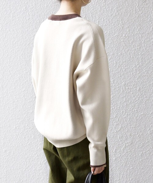 SHIPS any ニット セーター any:「手洗い可能」ダブルフェイス V