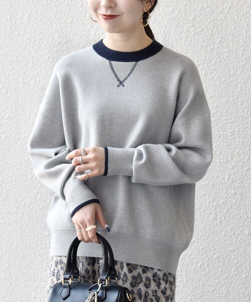 SHIPS any ニット セーター any:「手洗い可能」ダブルフェイス V