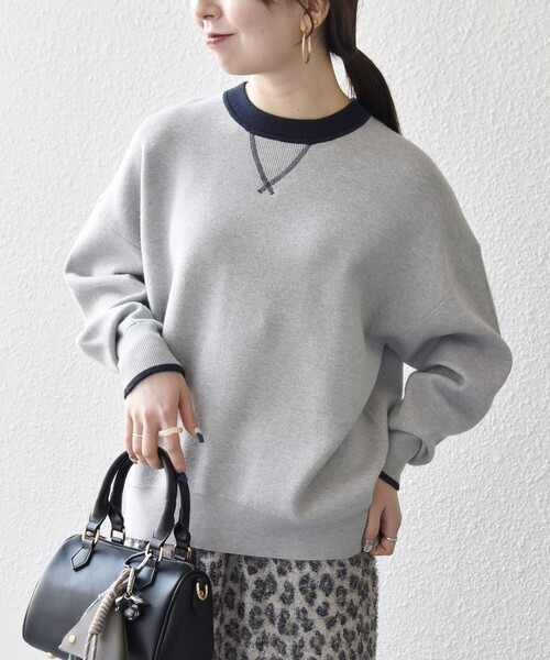 SHIPS any ニット セーター any:「手洗い可能」ダブルフェイス V