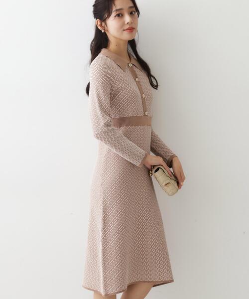 COUP DE CHANCE（クードシャンス） ワンピース 「手洗い可」衿付き