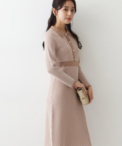 COUP DE CHANCE（クードシャンス） ワンピース 「手洗い可」衿付き