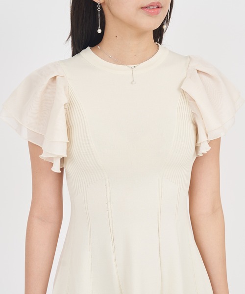 「ROYAL PARTY」 半袖ワンピース SHORT オフホワイト レディース_画像5