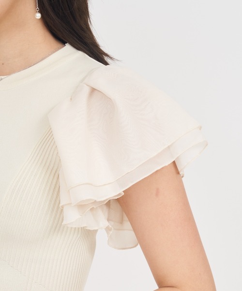 「ROYAL PARTY」 半袖ワンピース SHORT オフホワイト レディース_画像6