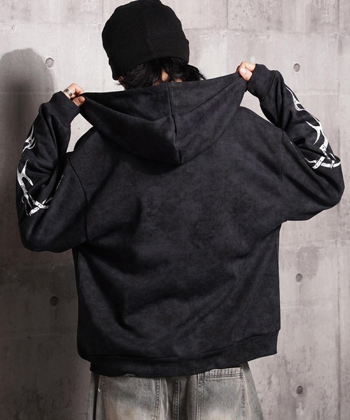 パーカー トライバル×薔薇 Wジップパーカー / Tribal × Rose Double