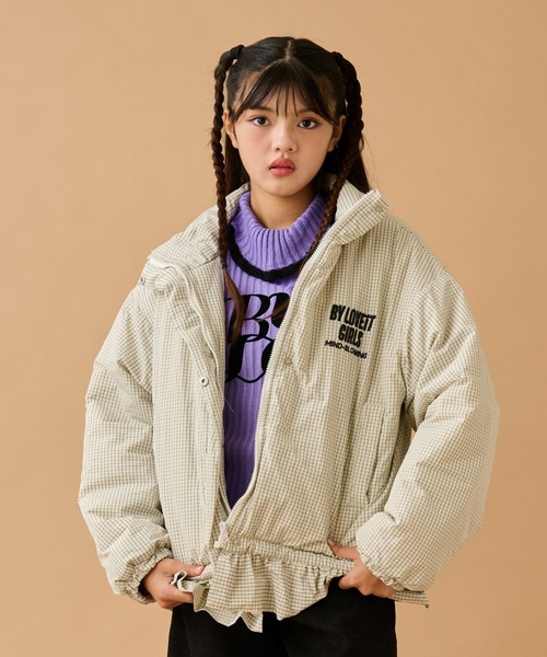 by LOVEiT ダウン アウター 裾フリル中綿ブルゾン キッズ 子供服