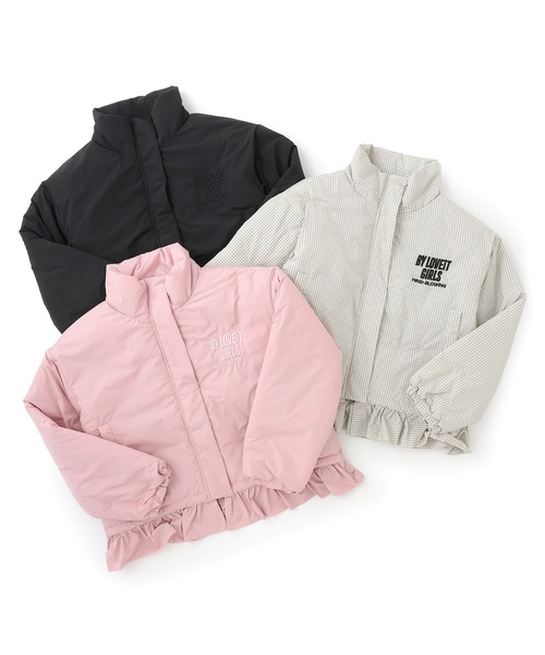 by LOVEiT ダウン アウター 裾フリル中綿ブルゾン キッズ 子供服