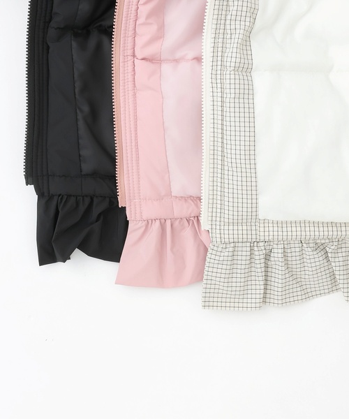 by LOVEiT ダウン アウター 裾フリル中綿ブルゾン キッズ 子供服