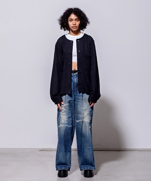 「VICTIM」 ジャケット MEDIUM ミックスグレー メンズ_画像2