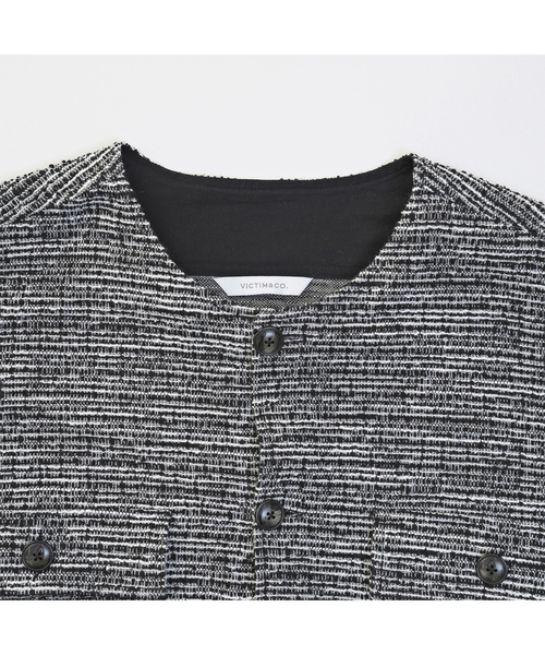 「VICTIM」 ジャケット MEDIUM ミックスグレー メンズ_画像5