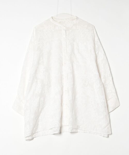 Kastane インディアードチュニック ホワイト FREEサイズ Kastane（カスタネ） 長袖チュニック FREE ホワイト レディース