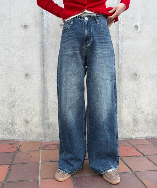 ジーンズ デニム デニムパンツ vintage wash curve denim pants