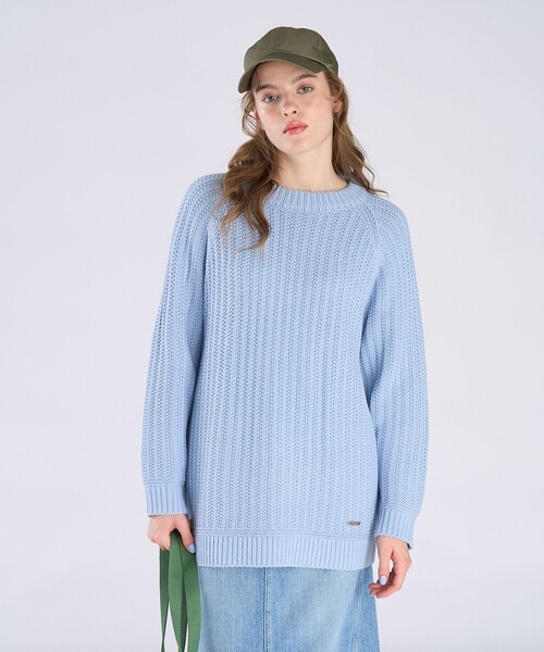 To b. by agnes ニット セーター 「Outlet」ラグランスリーブ プル