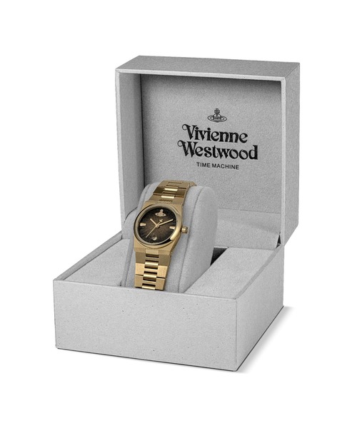 腕時計 「Vivienne Westwood/ヴィヴィアン・ウエストウッド」ホクストン - レディース ブラック ダイヤル ＆ ゴールド ブレスレットの画像