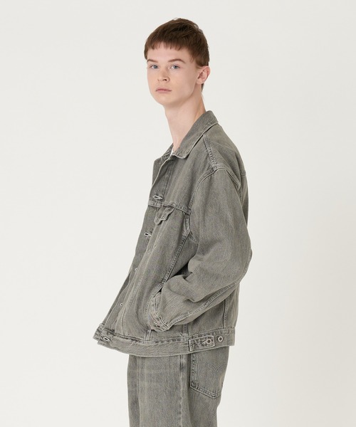 「Levi's」 デニムジャケット L グレー メンズ_画像3