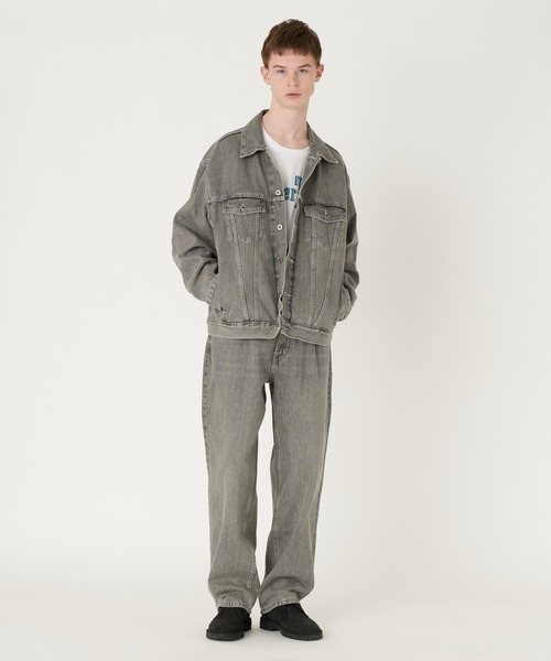 「Levi's」 デニムジャケット L グレー メンズ_画像6