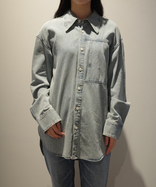 CLANE（クラネ） ブラウス シャツ CLANE COMPACT DENIM SHIRTS